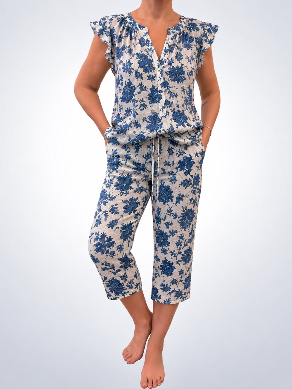 Nicole Miller Artelier Floral Pajama Set